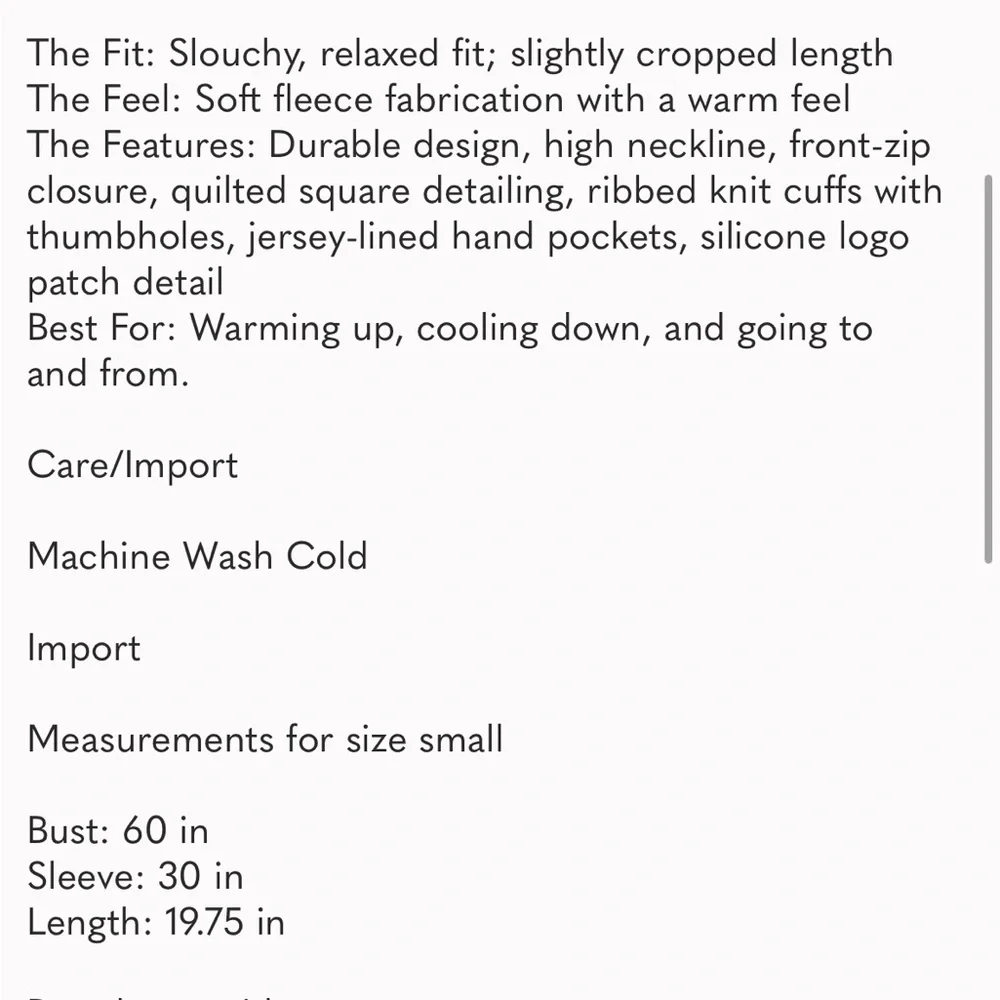 FP Movement - Outward Bounds Fleece Small - Picture 6 of 8